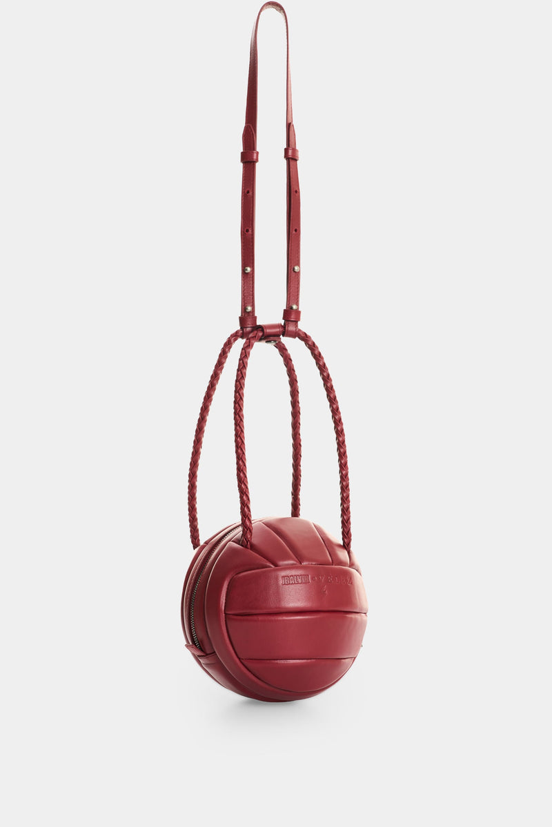 Men's Soccer Ball Leather Crossbody Bag