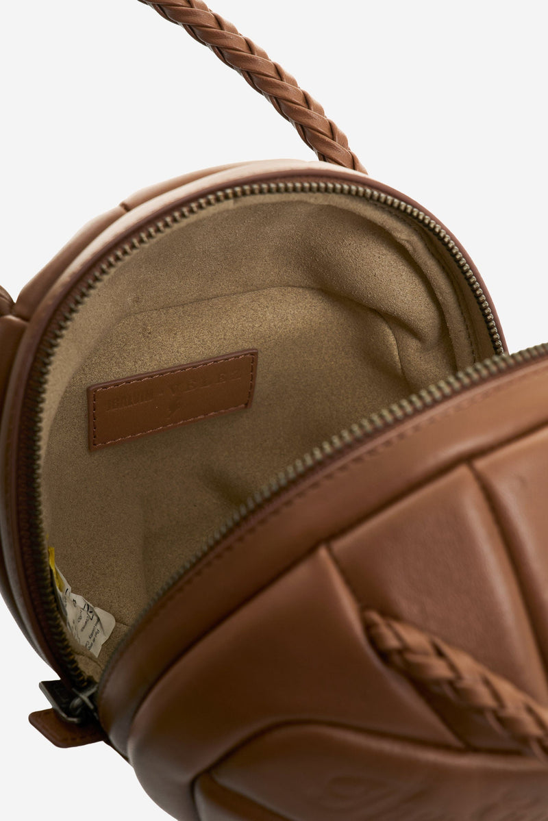 Men's Soccer Ball Leather Crossbody Bag