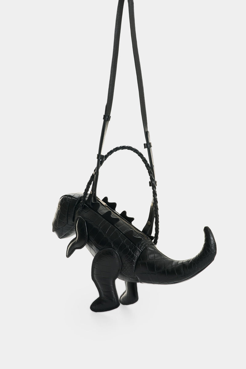 Men's Dino Croco Leather Crossbody Bag