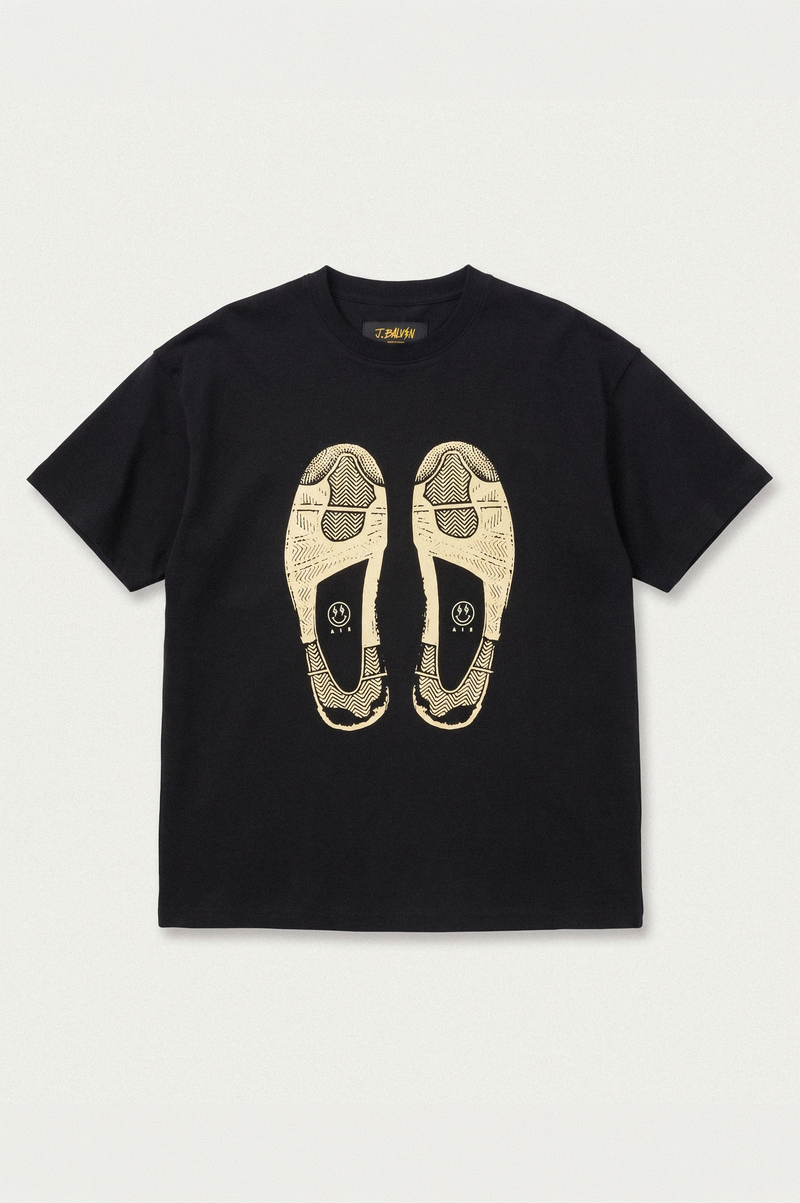 J BALVIN J4 SNEAKER PRINT TEE BLACK