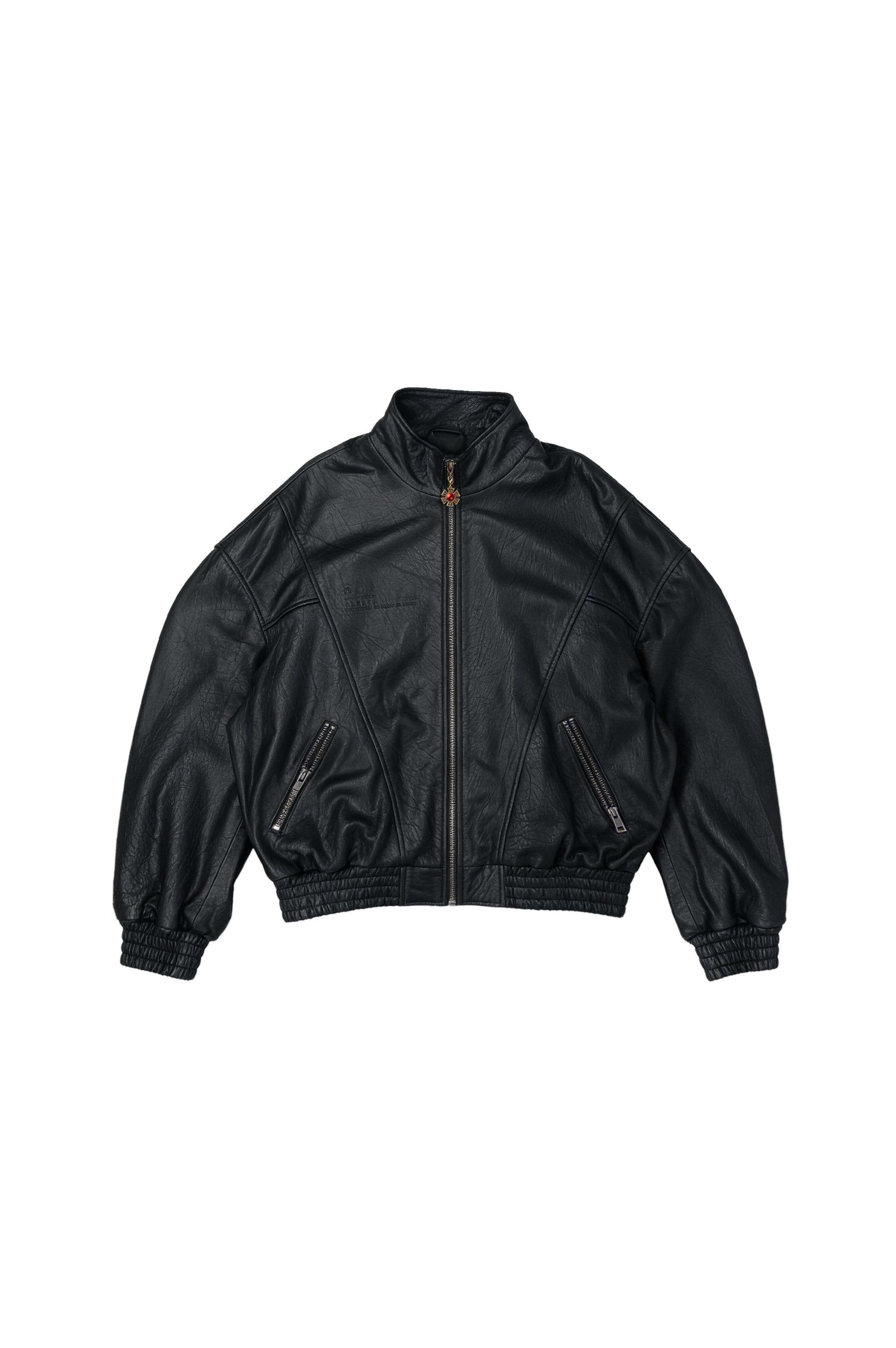 ジャケット・アウター archive La matta leather bomber jacket J Balvin Shop | OMERTA BLACK LEATHER JACKET