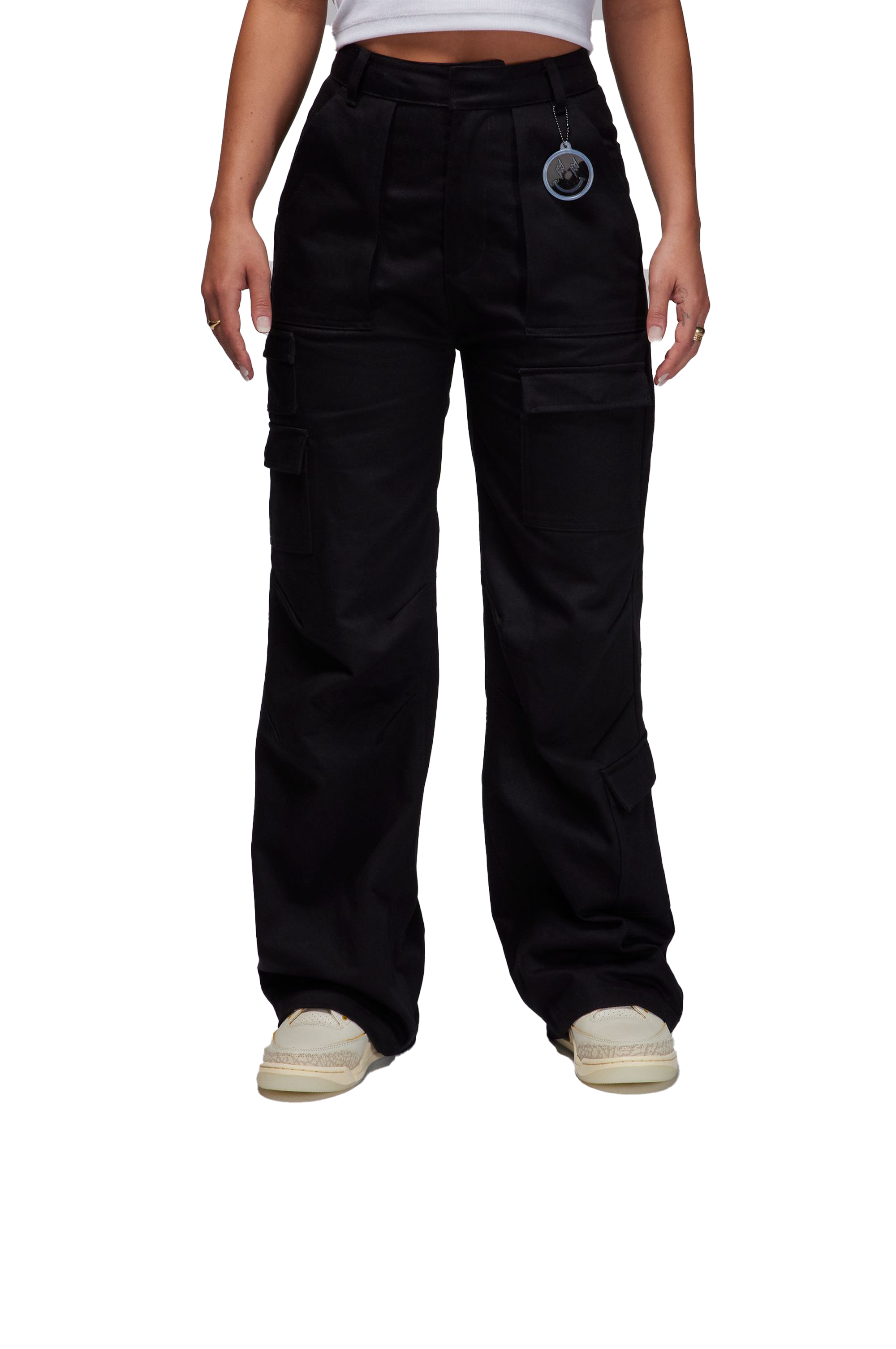 新品未使用 Jordan Balvin ブラック ワイドパンン カーゴパンツ J Balvin Shop | J BALVIN X JORDAN WOMAN BLACK PANT