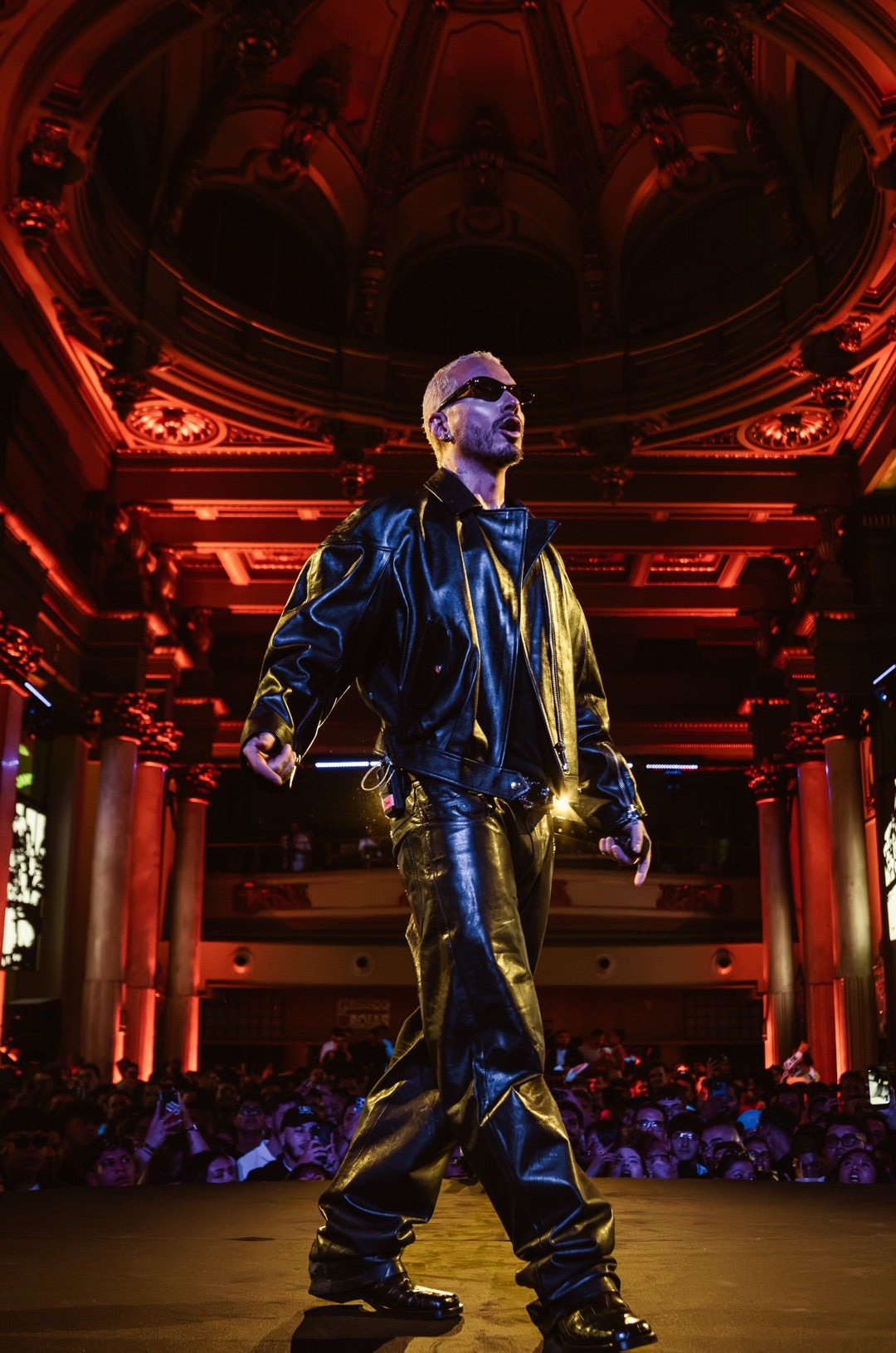 J Balvin performing at the Círculo de Bellas Artes ballroom in Madrid during Jameson Connects