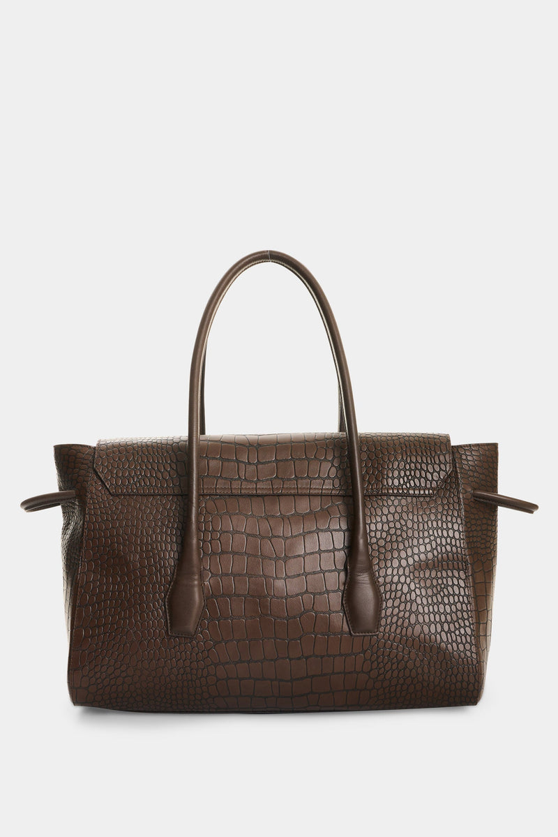 Men's Croco Leather Shopping Bag