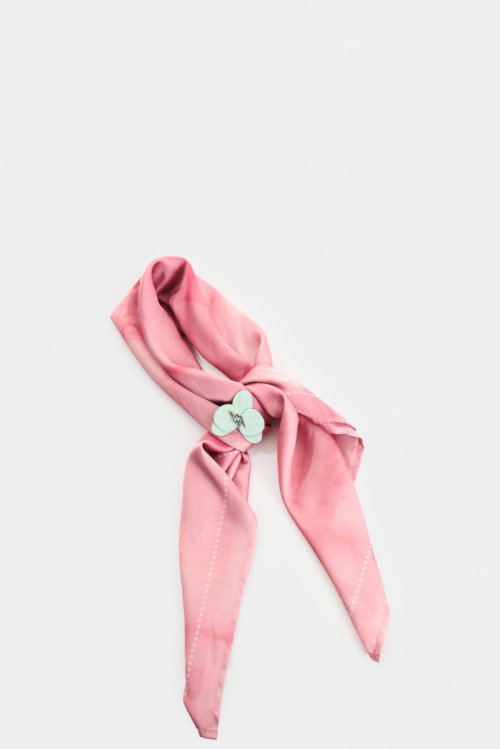 LARGE LEATHER ORCHID BROOCH