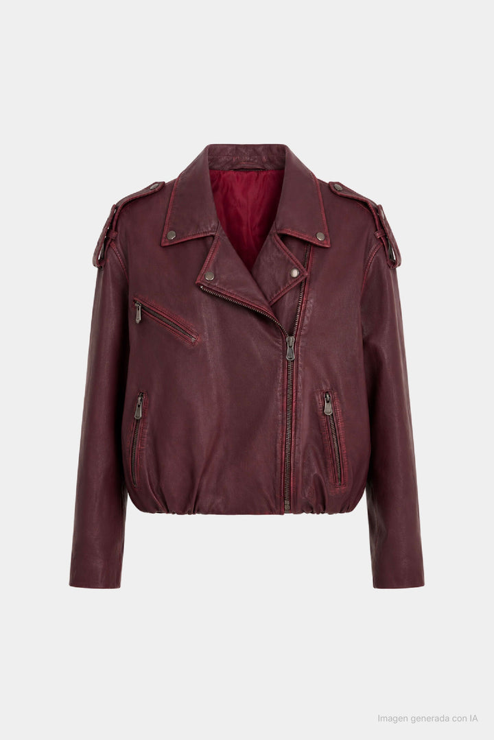 Cayena Boxy Leather Jacket for Women