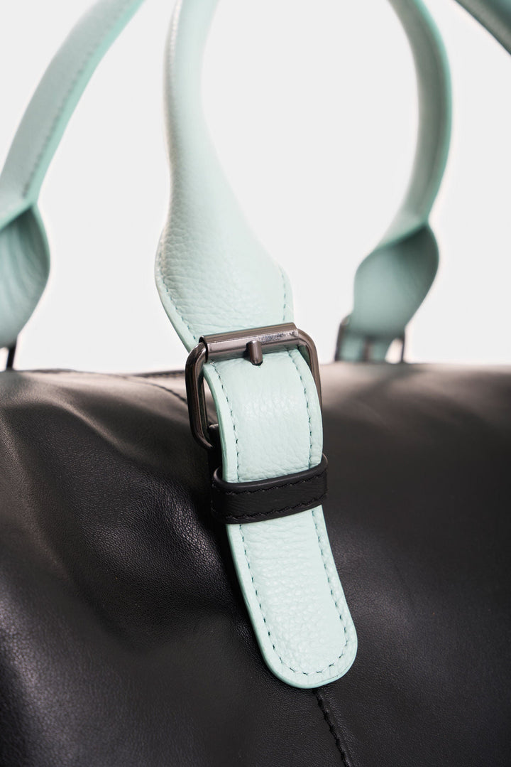 AQUAMARINE PERS BOWLING LEATHER HANDLE