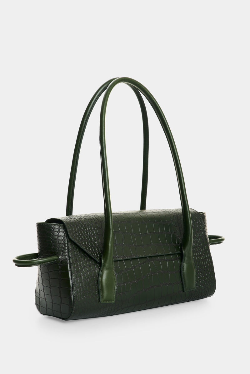 Men's Croco Leather Crossbody Bag