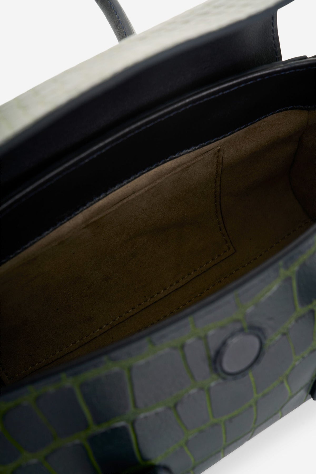 Men’s Mini Croc-Embossed Leather Crossbody Bag