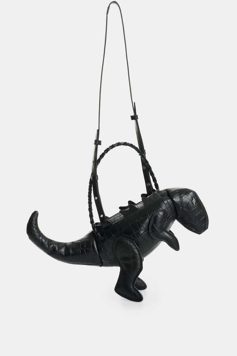 Men's Dino Croco Leather Crossbody Bag
