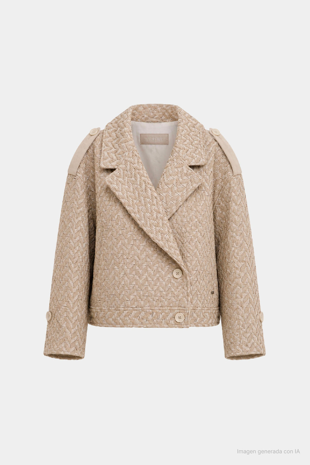 Misak Woven Leather Biker Jacket for Women