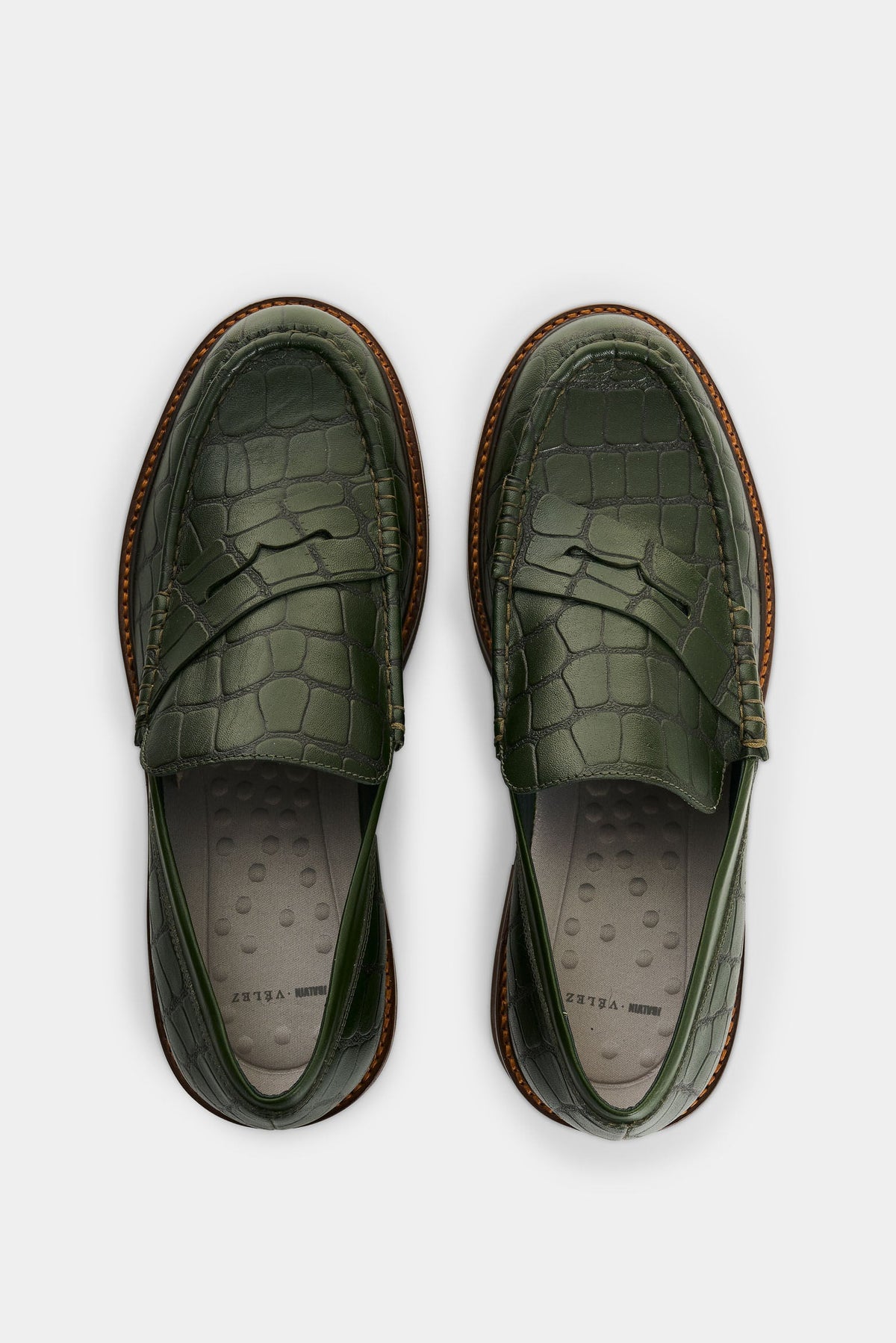 Men's Croco Leather Loafers