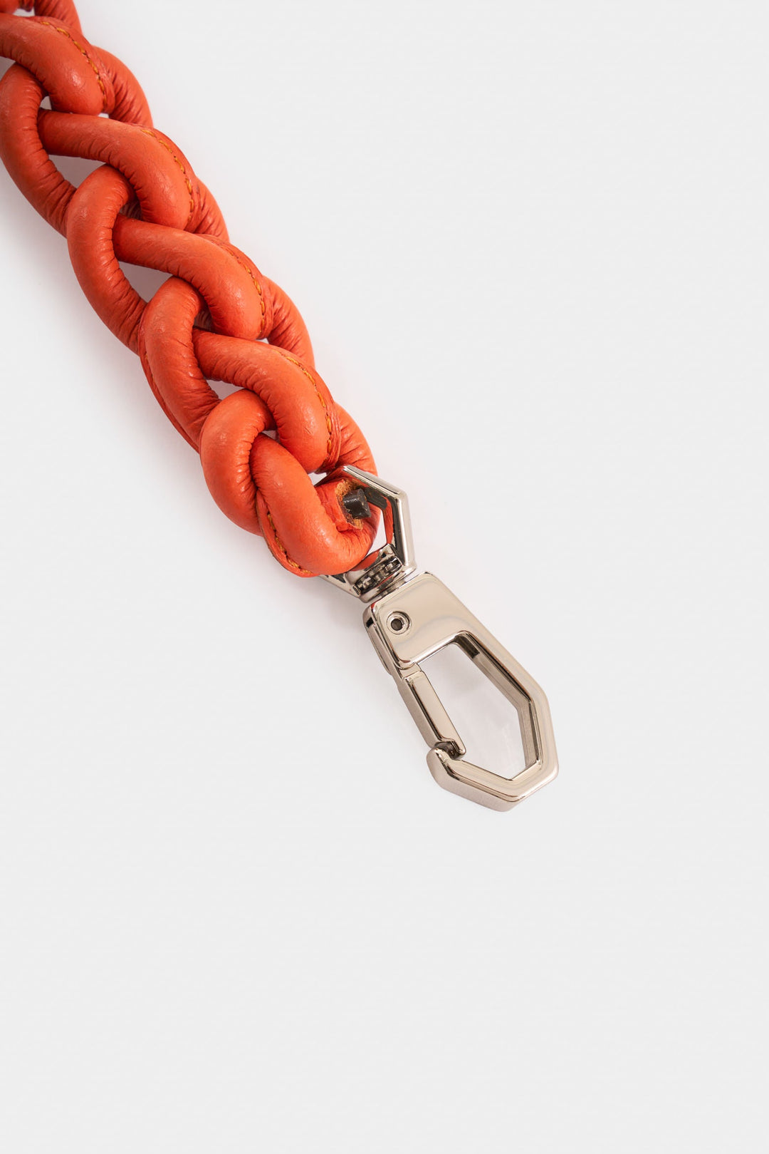 ORANGE LEATHER KNOT STRAP