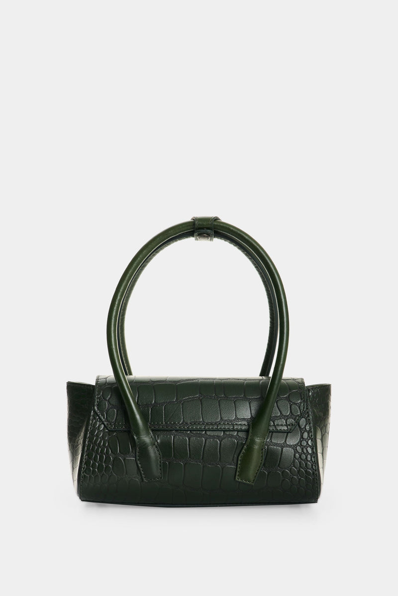 Men’s Mini Croc-Embossed Leather Crossbody Bag