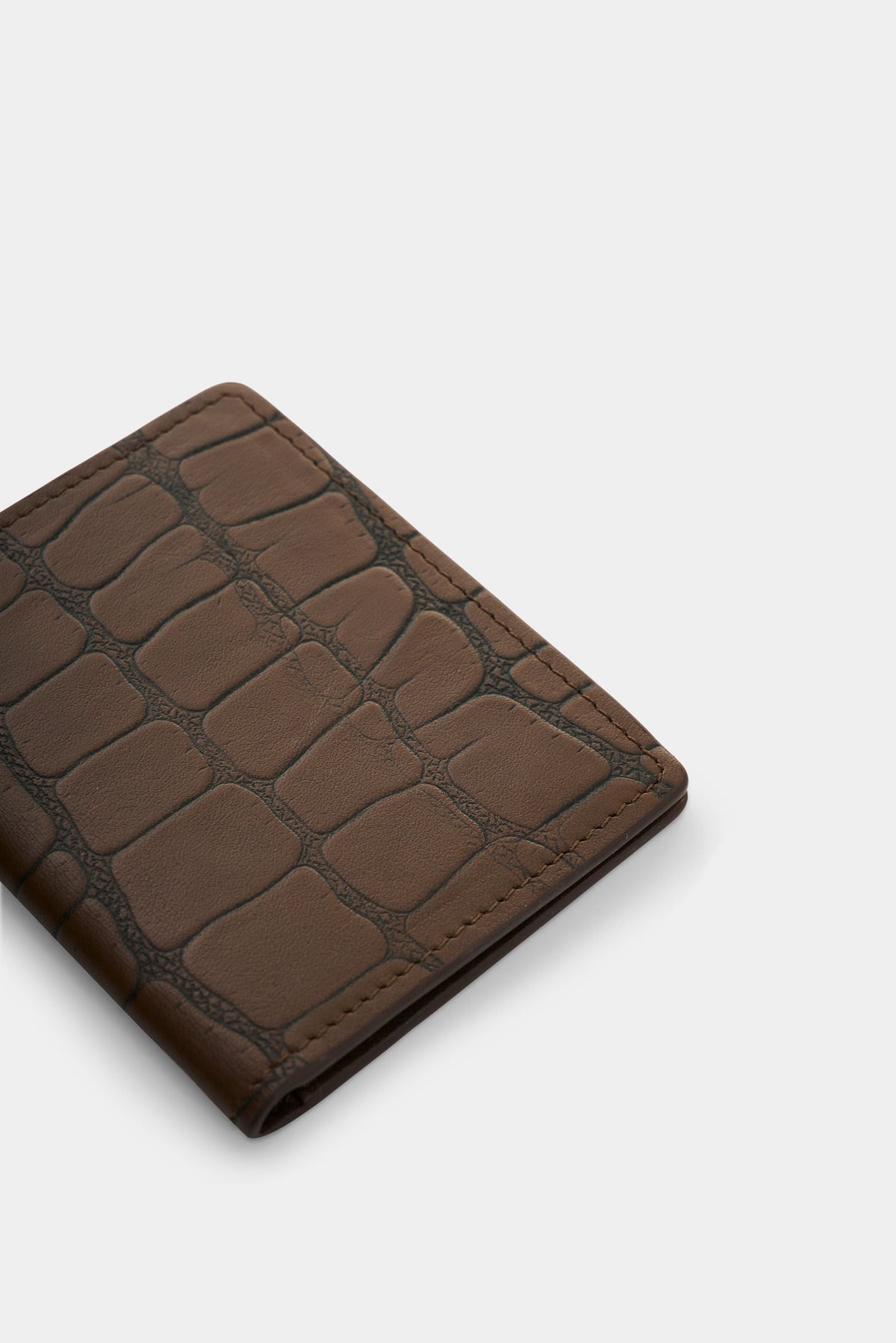 Men's Dino Croco Leather Card Holder