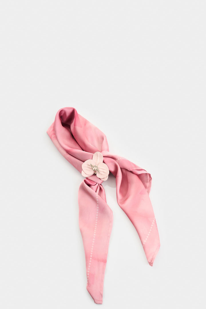 LARGE LEATHER ORCHID BROOCH