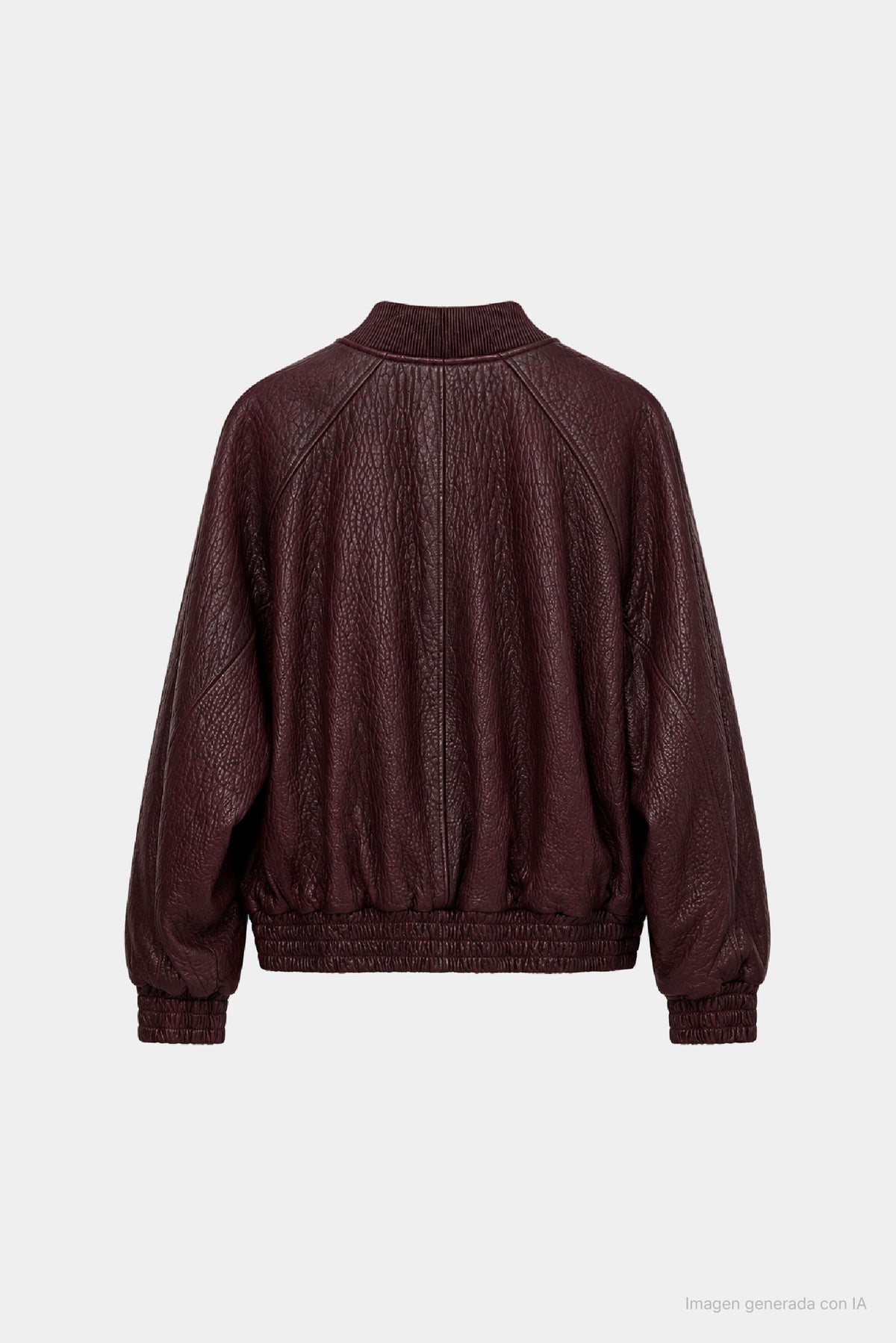 Men's Calypso Textured Leather Bomber Jacket