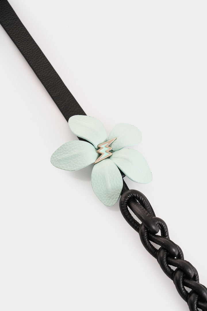 BLACK LEATHER KNOT STRAP