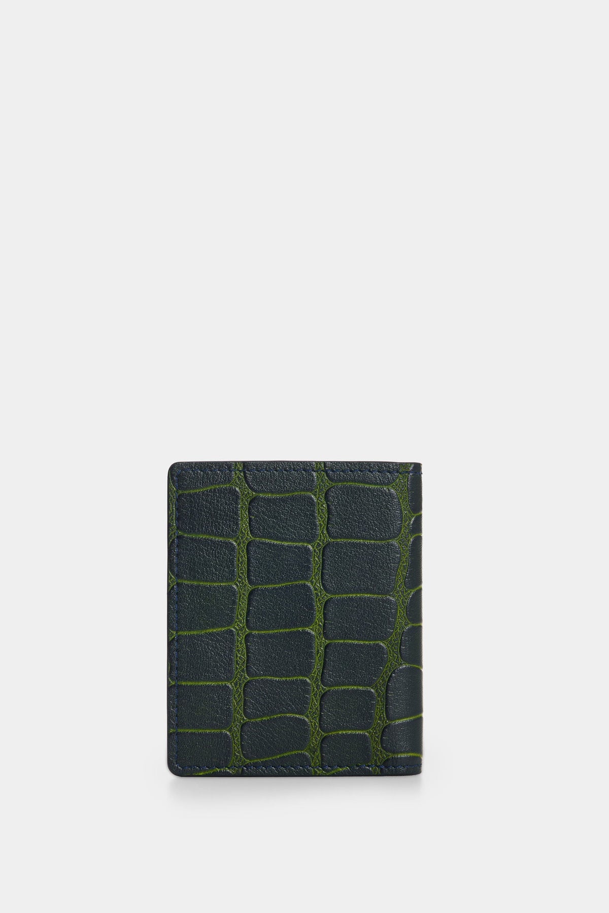 Men's Dino Croco Leather Card Holder