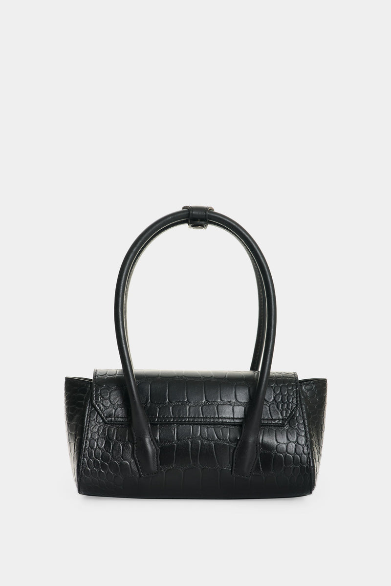 Men’s Mini Croc-Embossed Leather Crossbody Bag