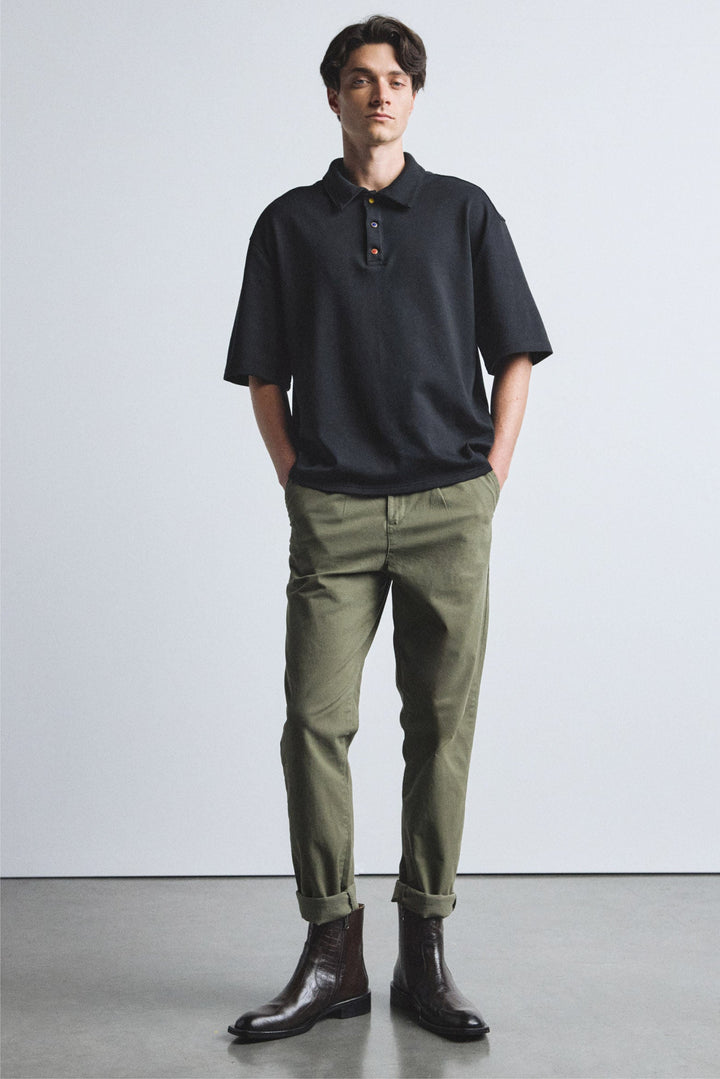 BLACK SHORT SLEEVE POLO