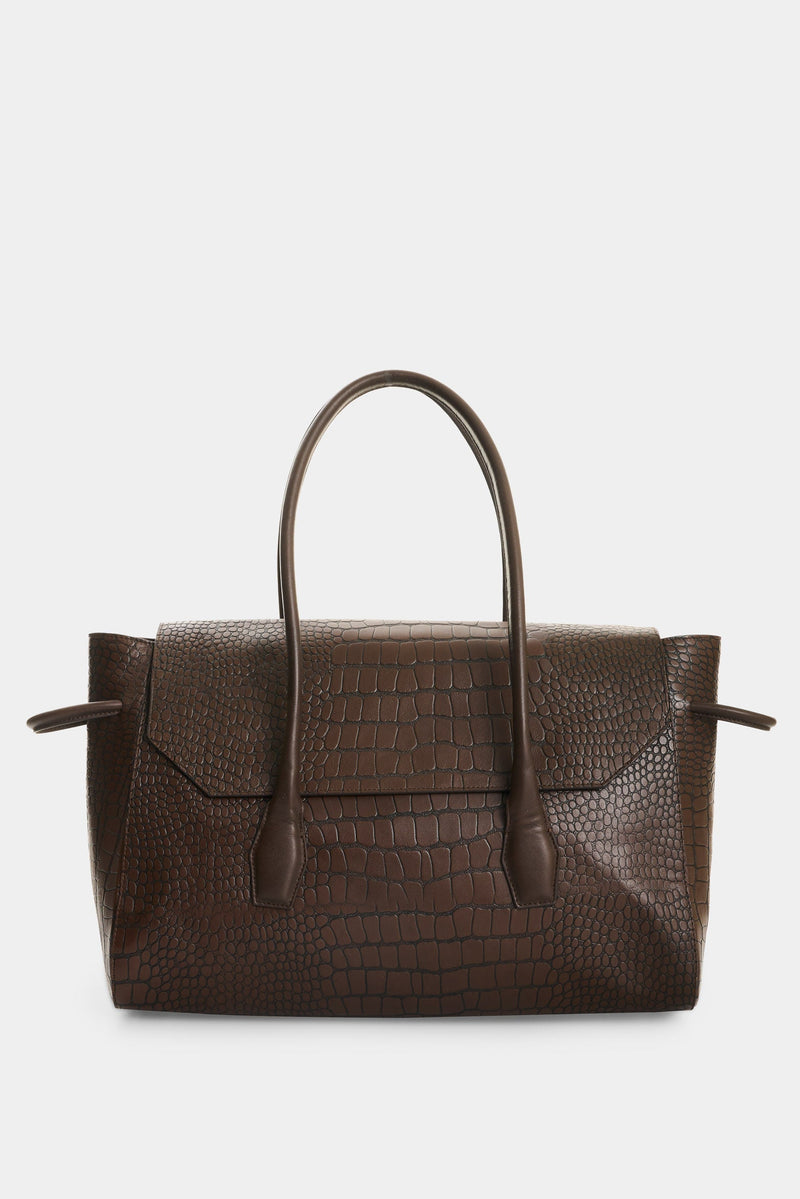 Men's Croco Leather Shopping Bag