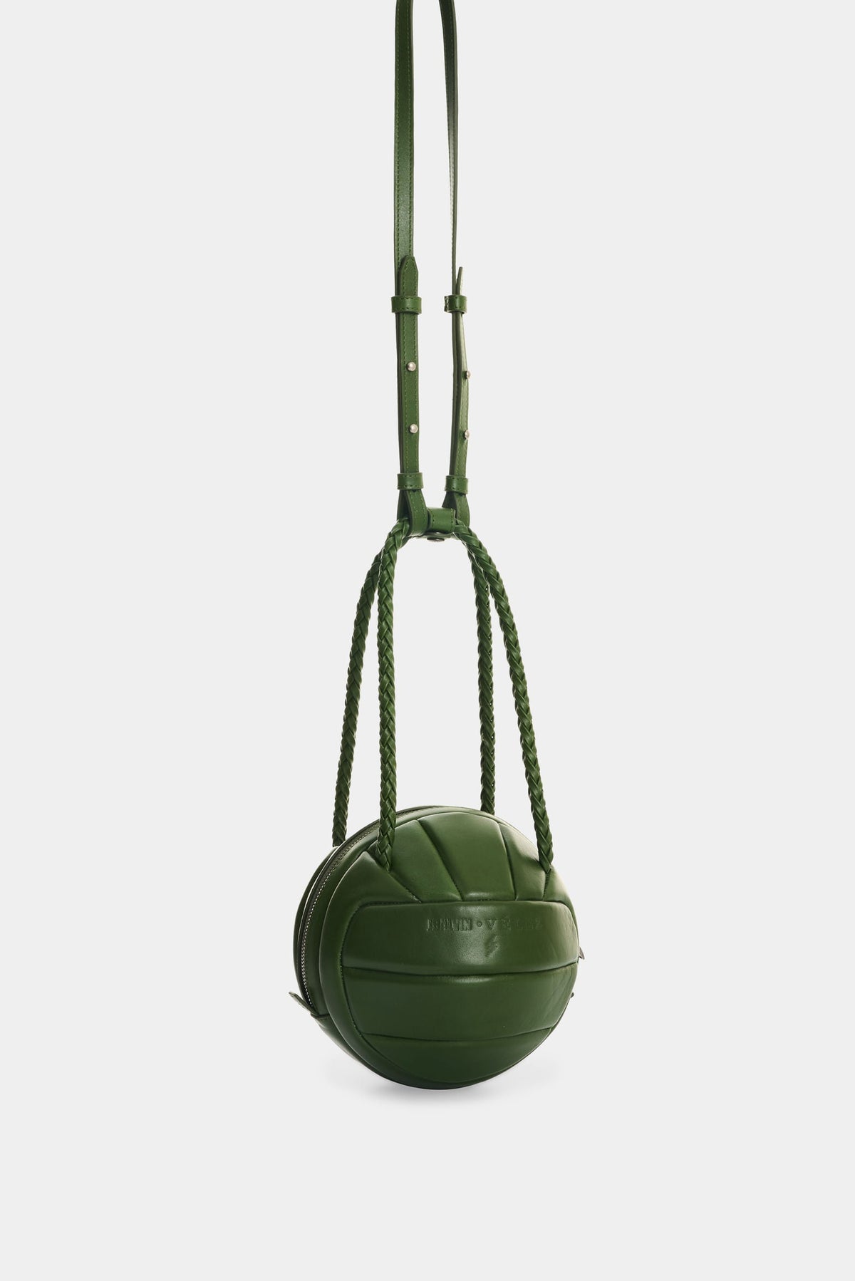 Men's Soccer Ball Leather Crossbody Bag