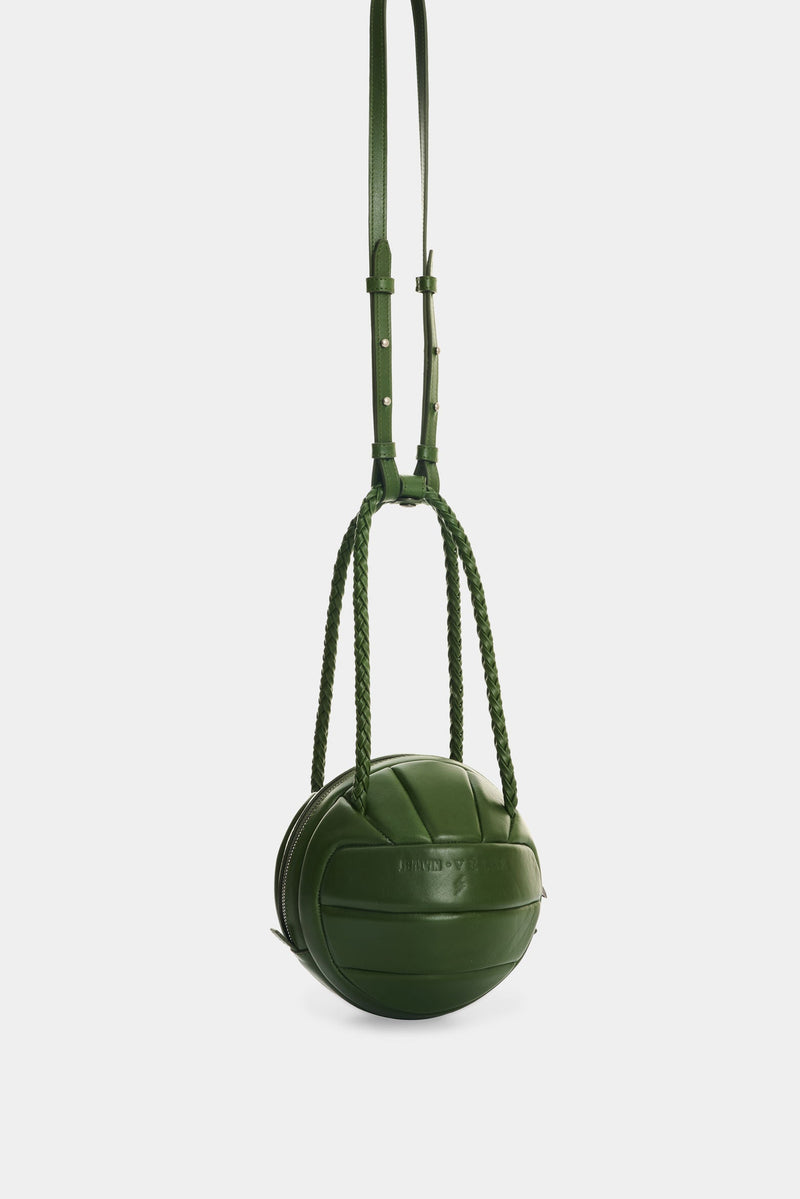 Men's Soccer Ball Leather Crossbody Bag