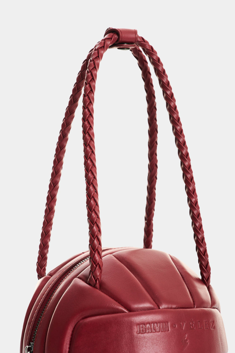 Men's Soccer Ball Leather Crossbody Bag