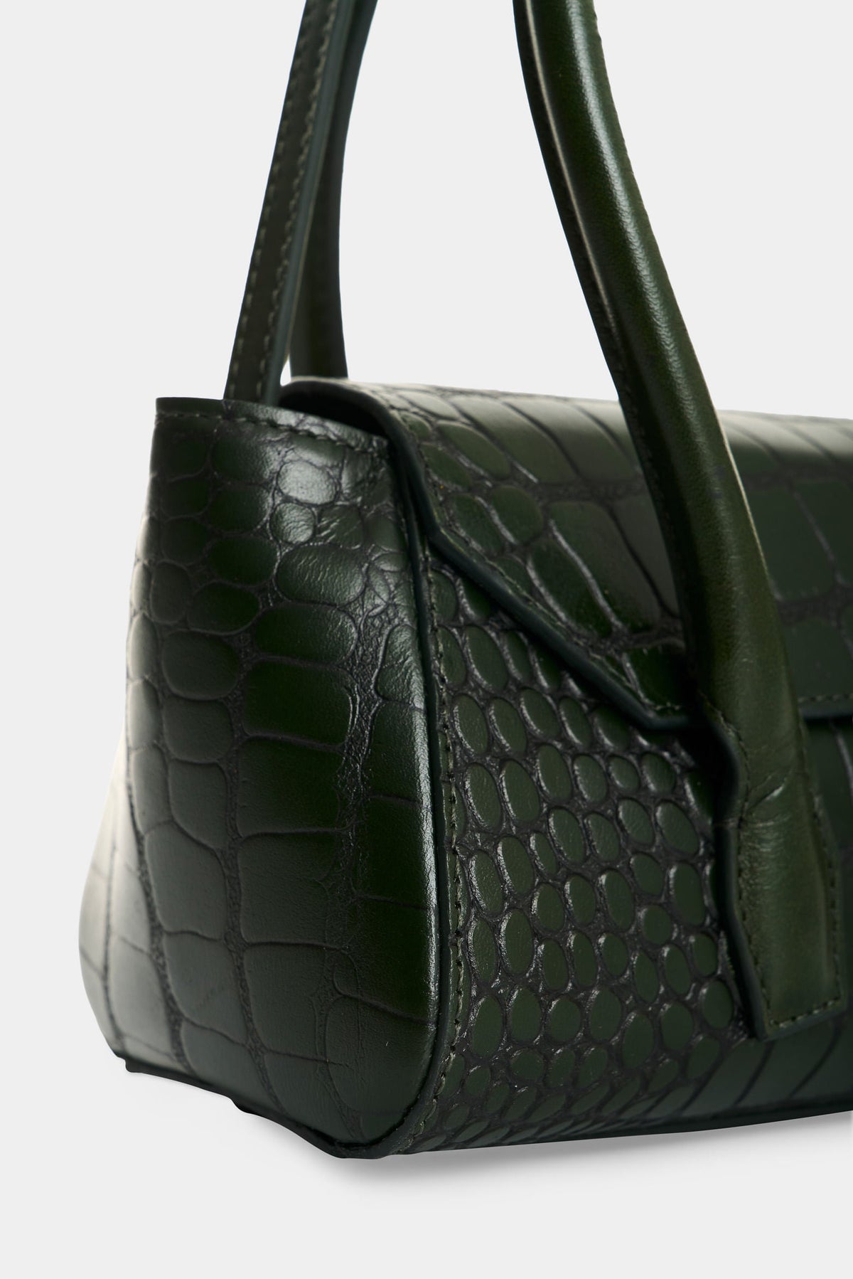 Men’s Mini Croc-Embossed Leather Crossbody Bag