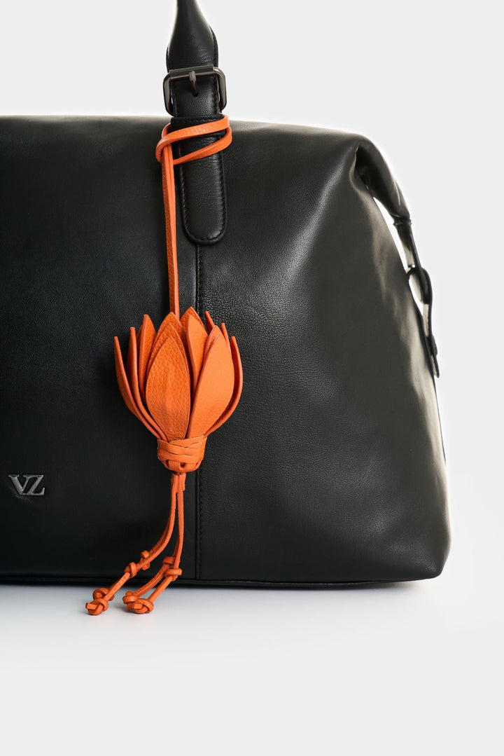 LEATHER FLOWER CHARM