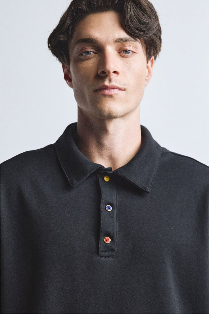 BLACK SHORT SLEEVE POLO