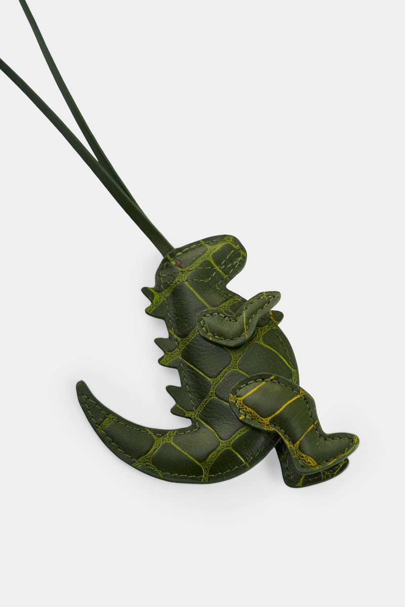 Women's Dino Croco Leather Charm