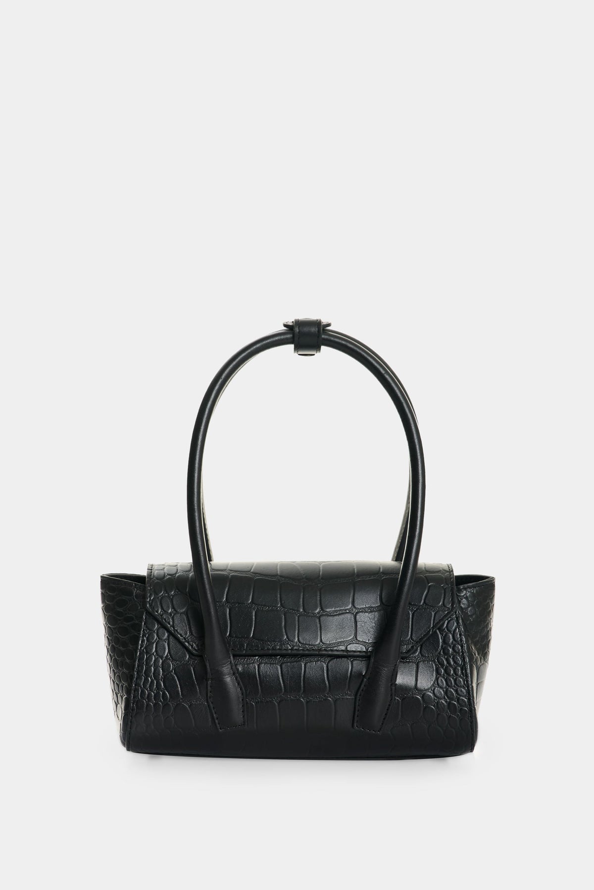 Men’s Mini Croc-Embossed Leather Crossbody Bag