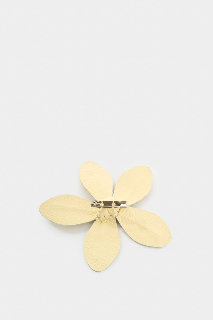 LARGE LEATHER SAN JOAQUÍN FLOWER BROOCH