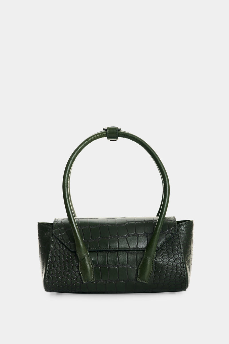 Men’s Mini Croc-Embossed Leather Crossbody Bag