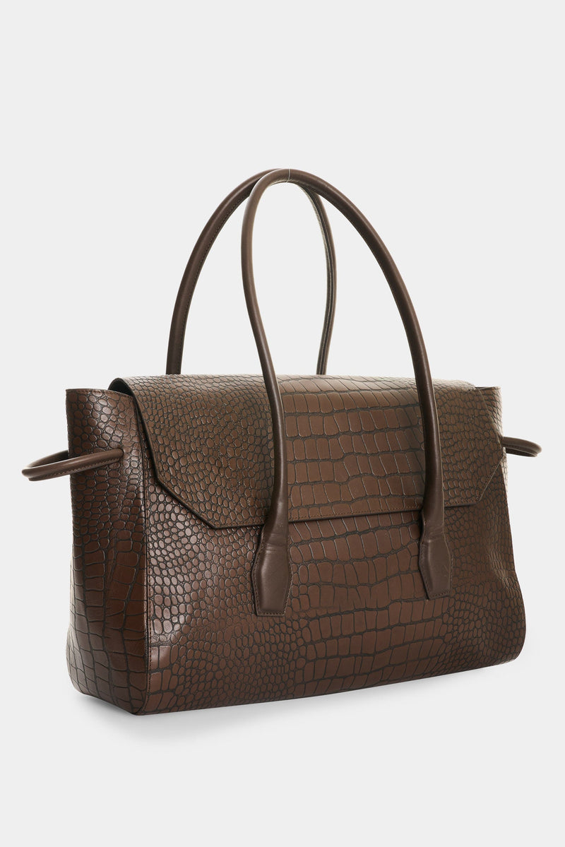 Men's Croco Leather Shopping Bag