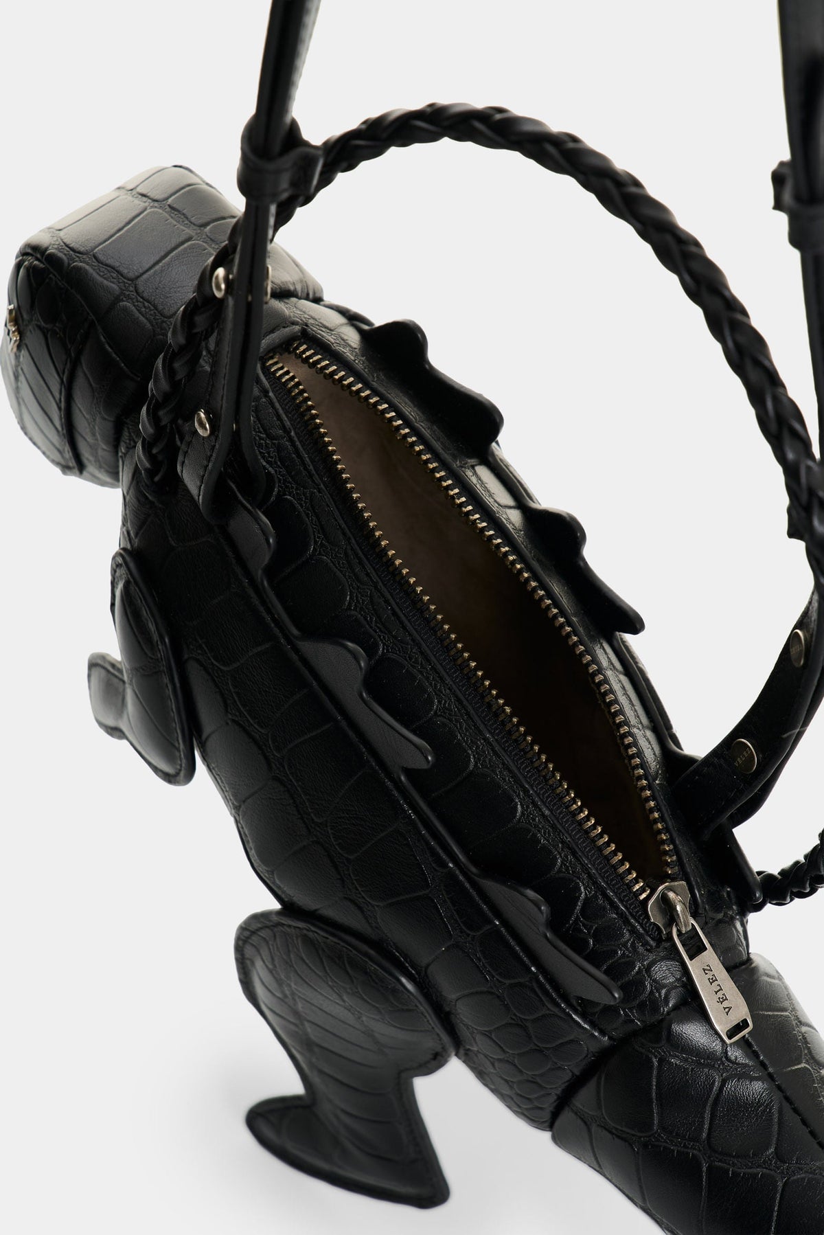 Men's Dino Croco Leather Crossbody Bag