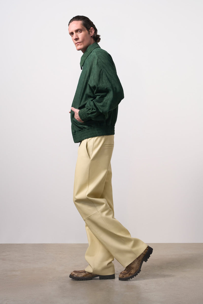 Men's Croco Suede Bomber Jacket