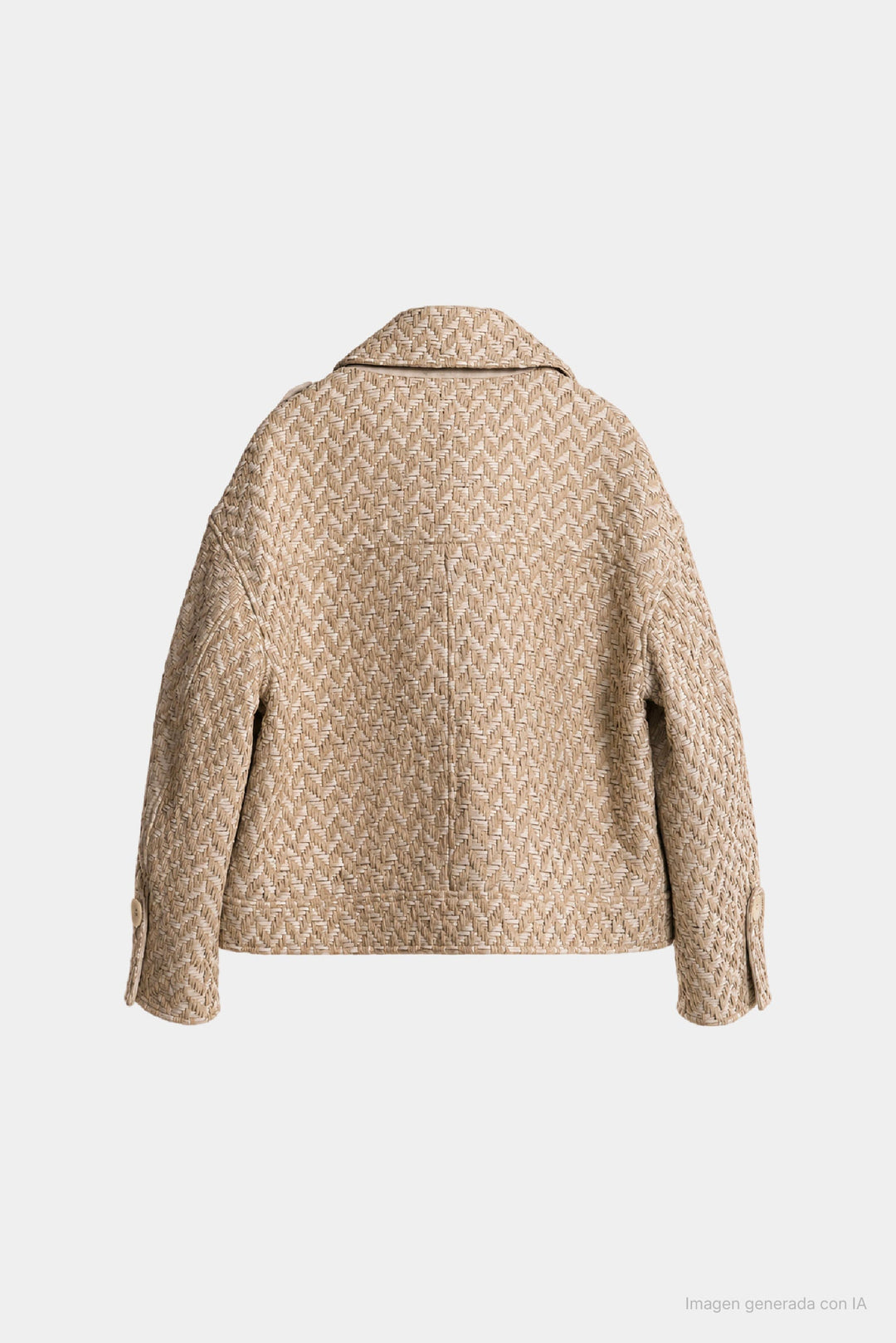 Misak Woven Leather Biker Jacket for Women