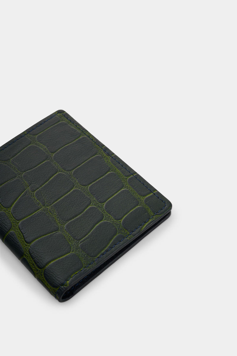 Men's Dino Croco Leather Card Holder
