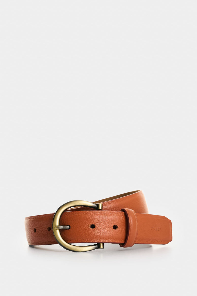 Honey Single-Sided Leather Belt for Women