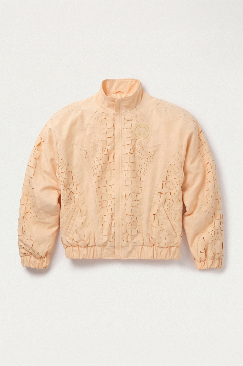 J BALVIN CROC LASER CUT TRACK JACKET YELLOW