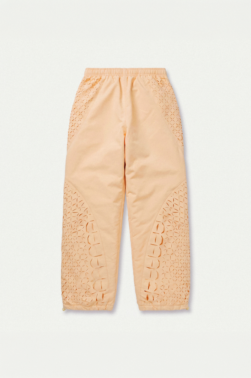 J BALVIN CROC LASER CUT TRACK PANTS YELLOW