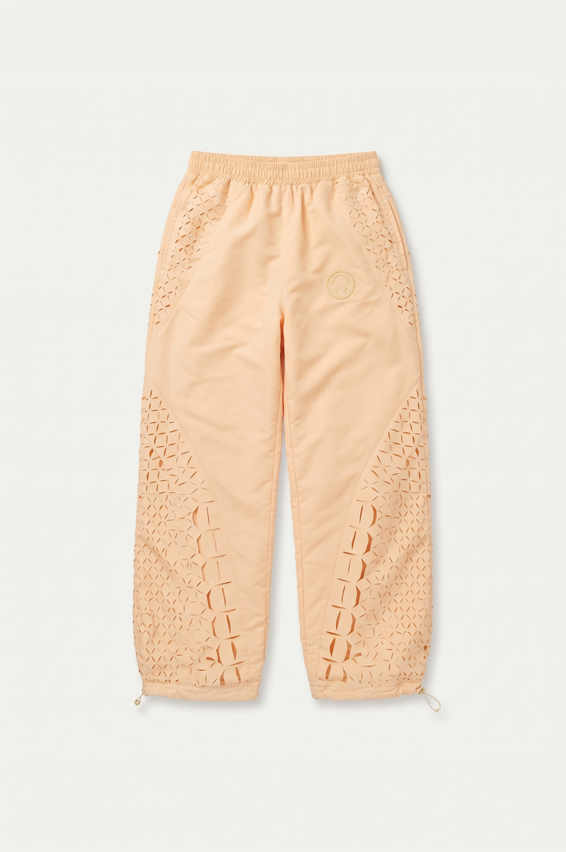 J BALVIN CROC LASER CUT TRACK PANTS YELLOW