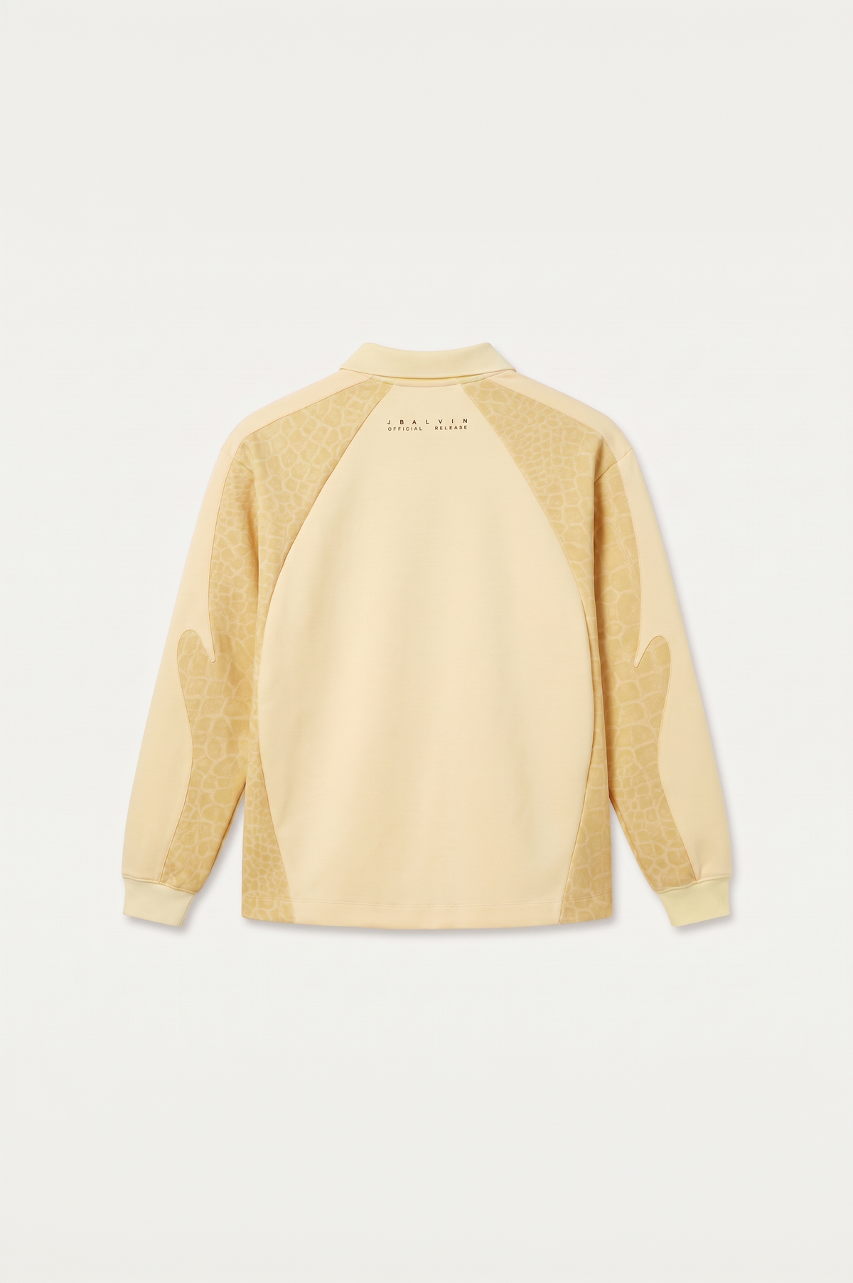 J BALVIN LONG SLEEVE CROC PANEL POLO JERSEY YELLOW