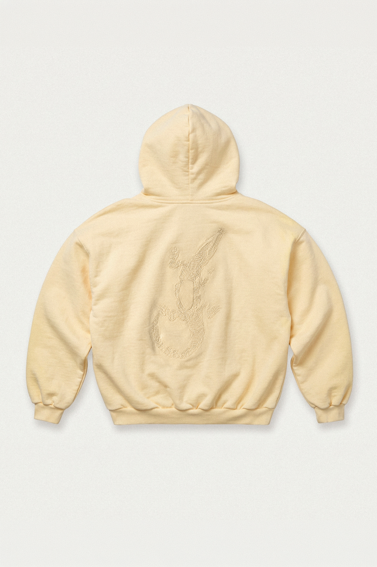 J BALVIN EMBROIDERED CROCODILE HOODIE YELLOW
