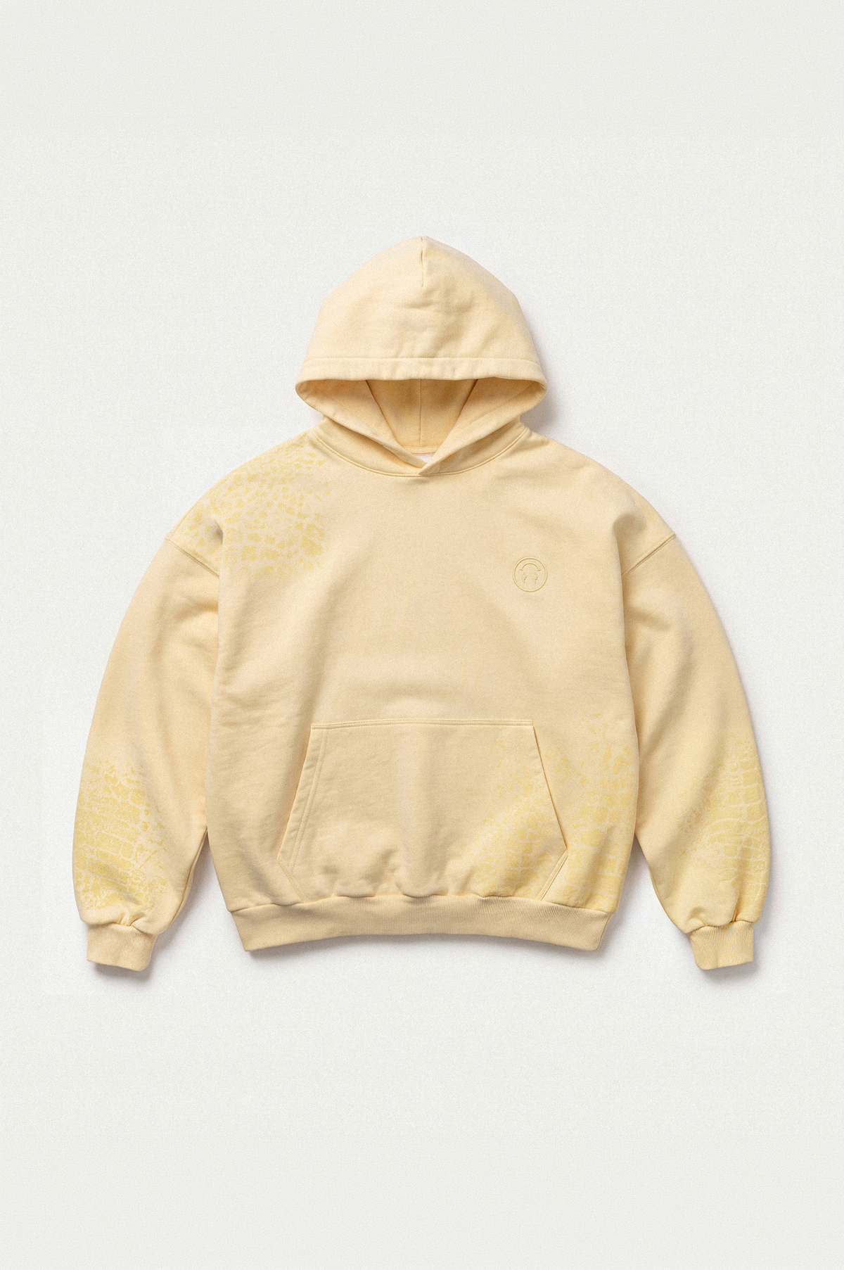 J BALVIN EMBROIDERED CROCODILE HOODIE YELLOW