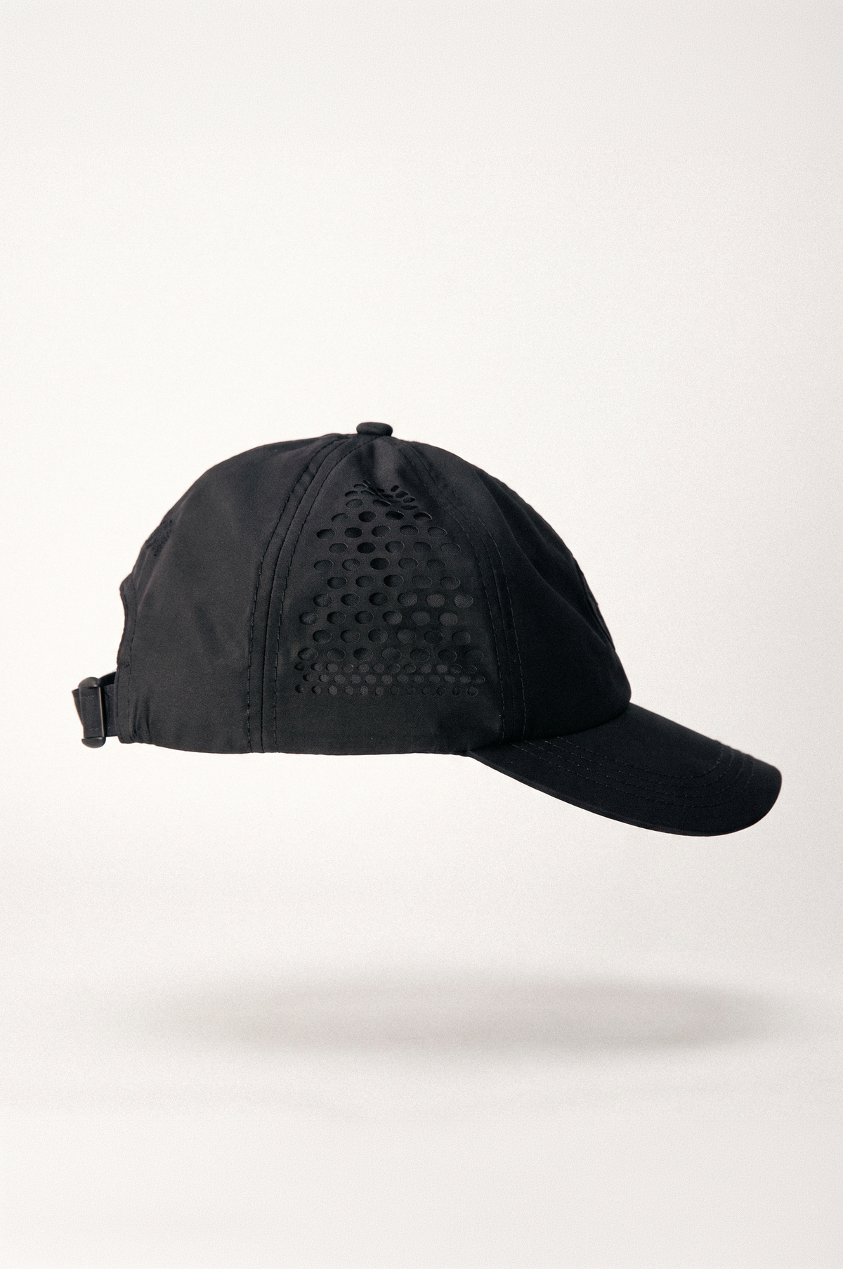 J BALVIN LASER CUT 6 PANEL CAP BLACK