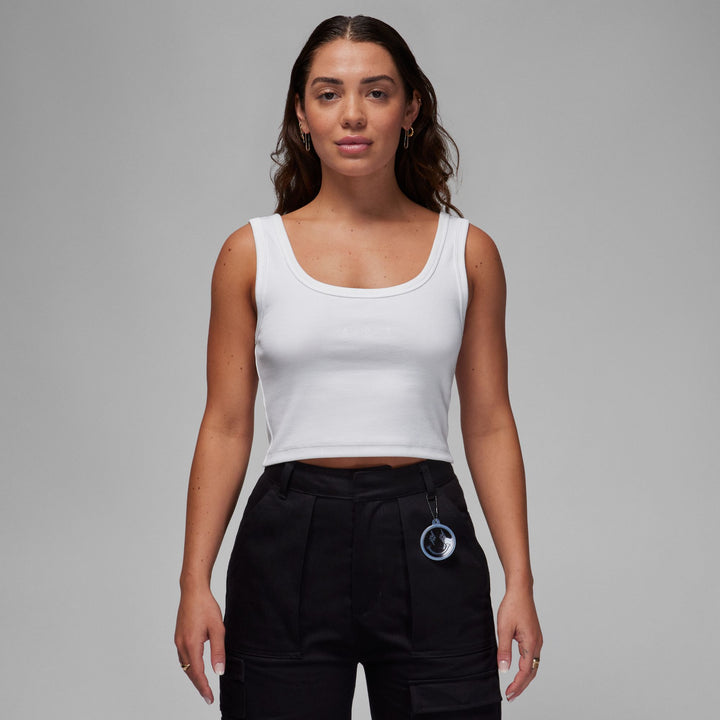 J BALVIN X JORDAN WHITE WOMAN TANK TOP